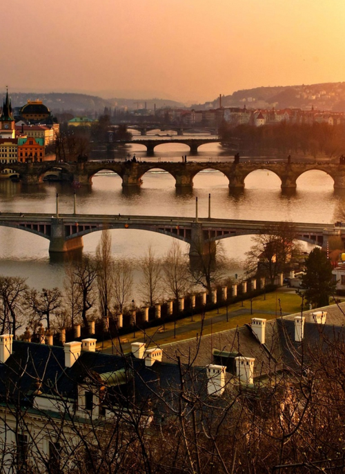 Prague Bridges at Sunset – Paint by Numbers Kit