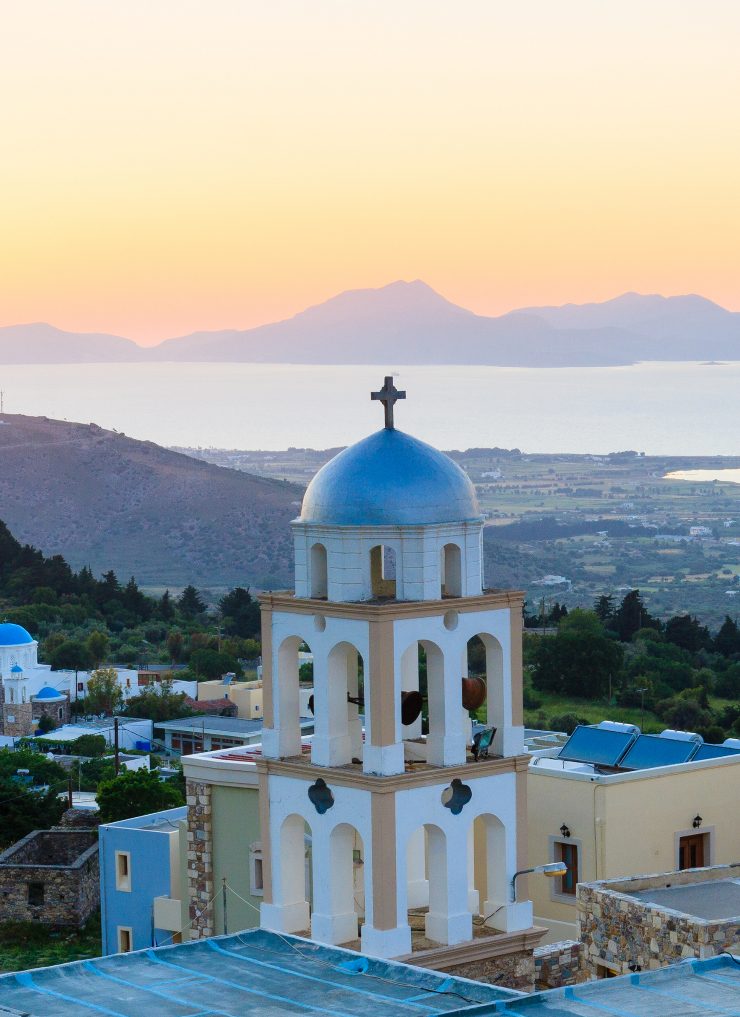 Sunset Over Greek Village – Paint by Numbers Kit