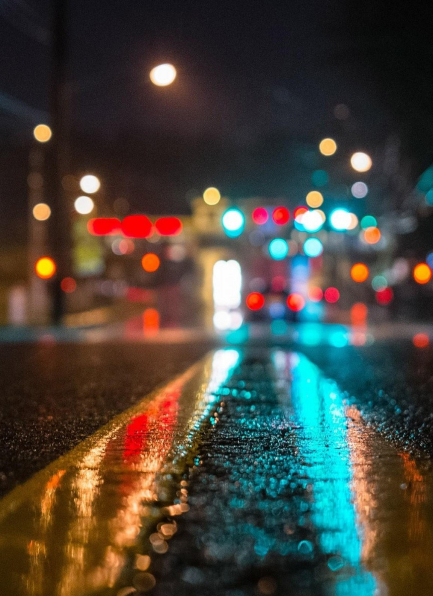 Neon Reflections on a Rainy Night – Paint by Numbers