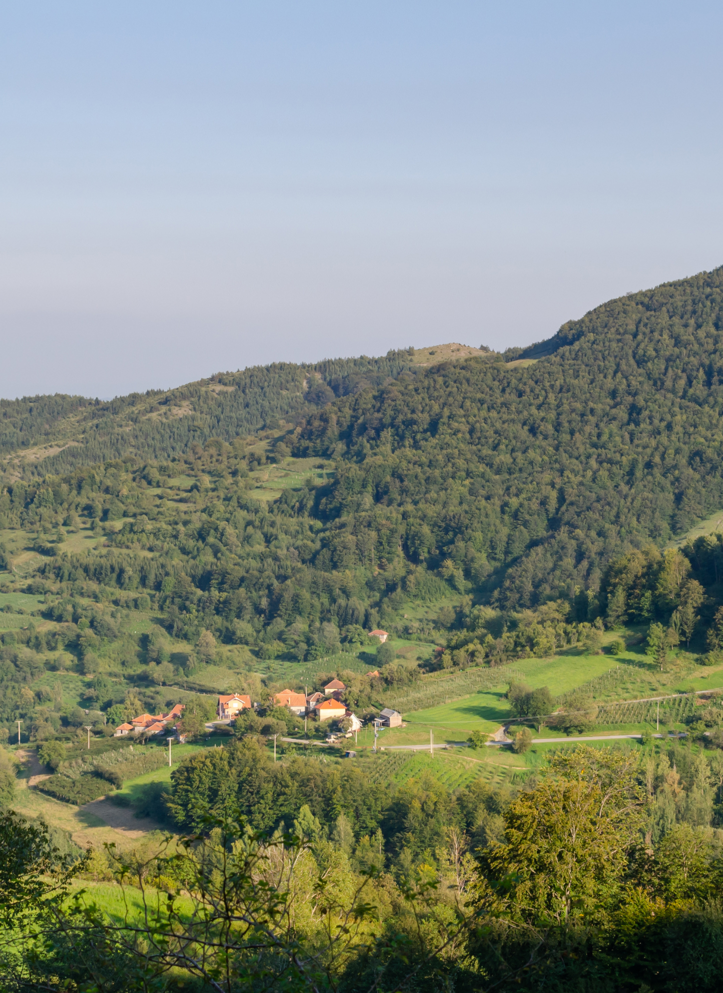 Hidden Hamlet in the Green Hills – Paint by Numbers