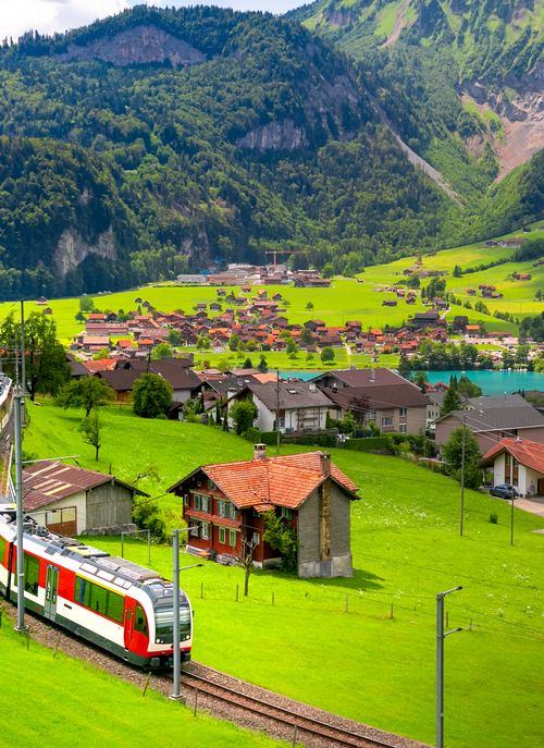 Serene Mountain Village - Paint by Numbers