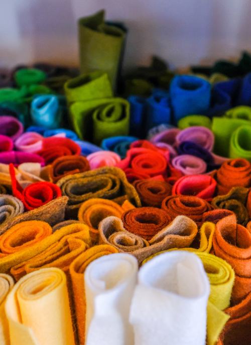 Rolled Rainbow Felt – Paint by Numbers