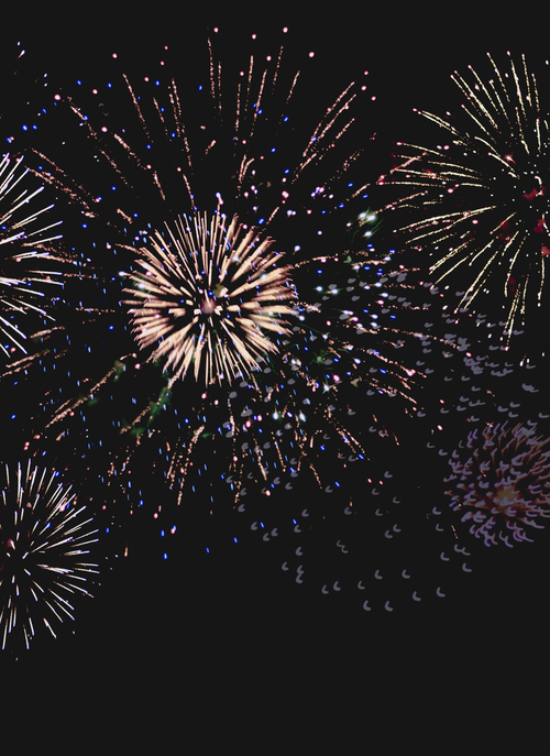 Night Sky Fireworks – Paint by Numbers Kit