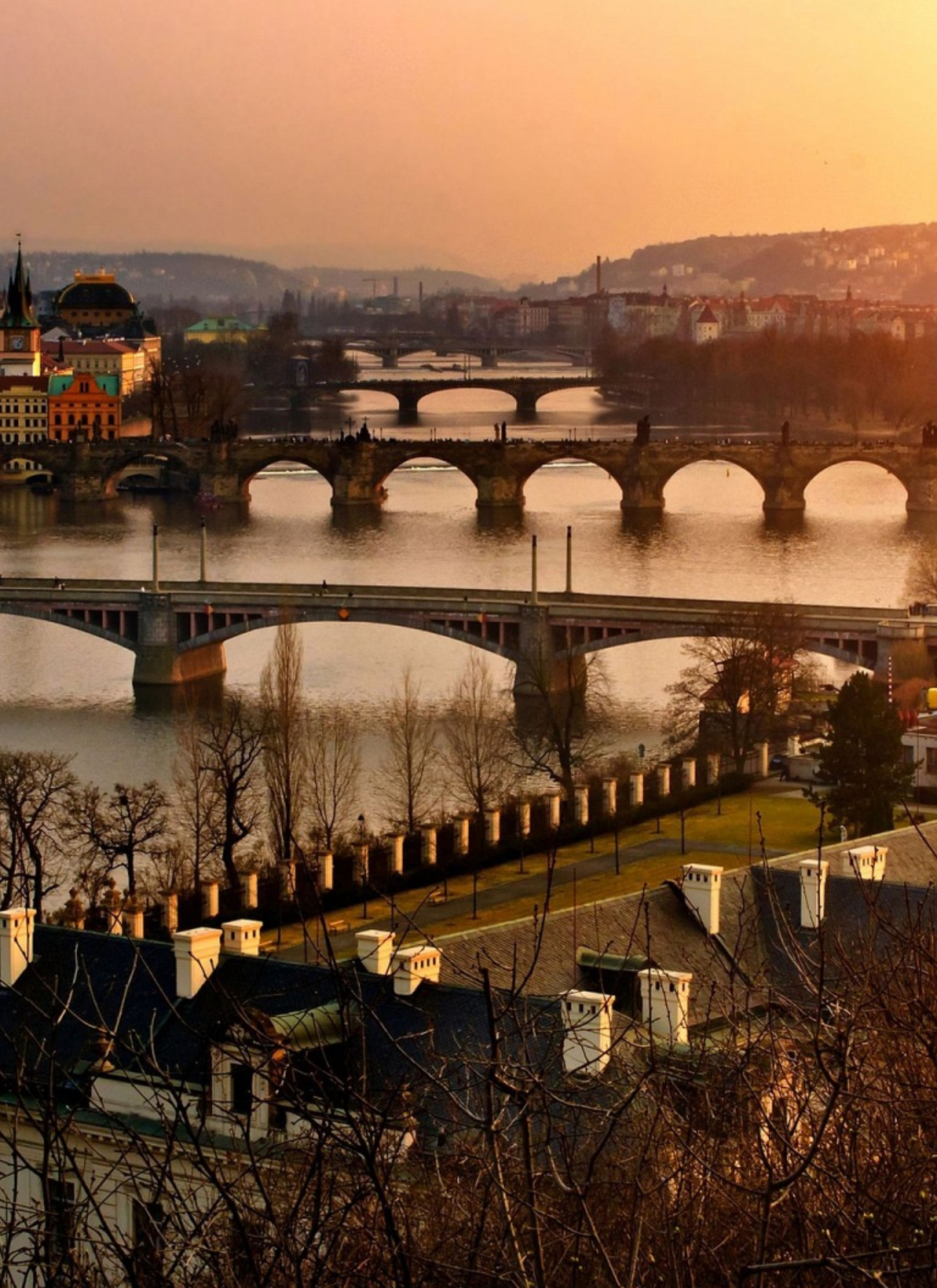 Prague Bridges at Sunset – Paint by Numbers Kit