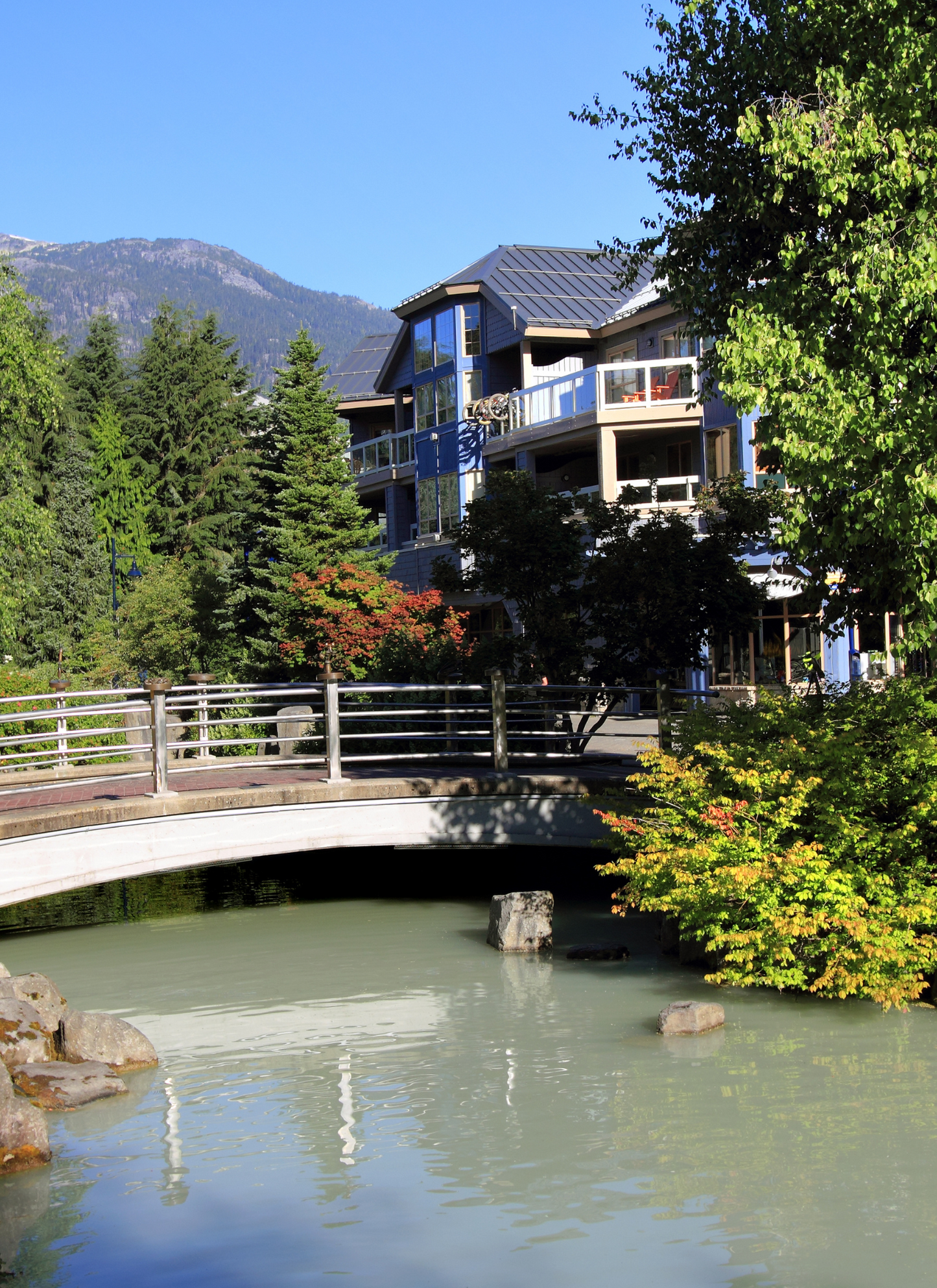 Tranquil Bridge by the Blue House – Paint by Numbers Kit