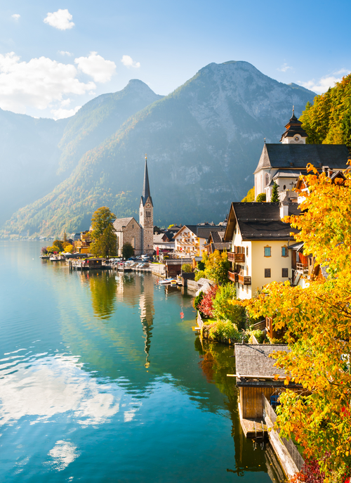 Serene Lakeside Village - Paint by Numbers