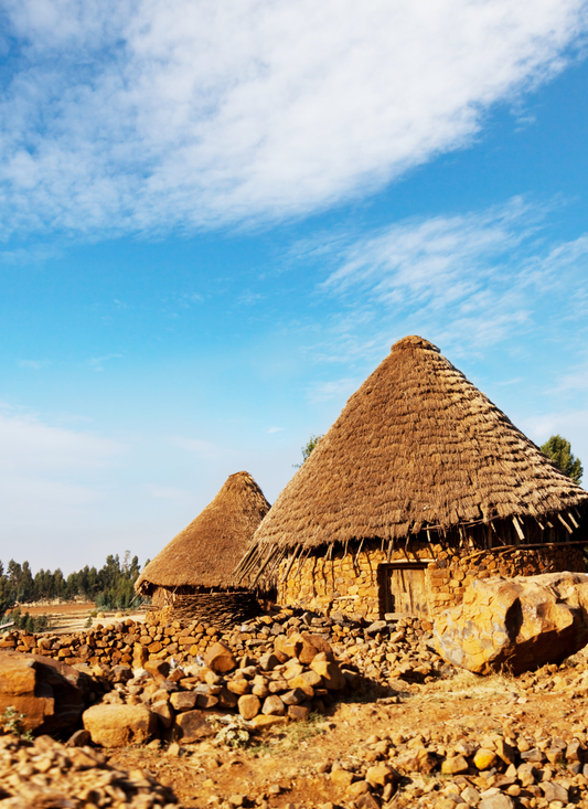 Stone Huts Under African Skies – Paint by Numbers Kit