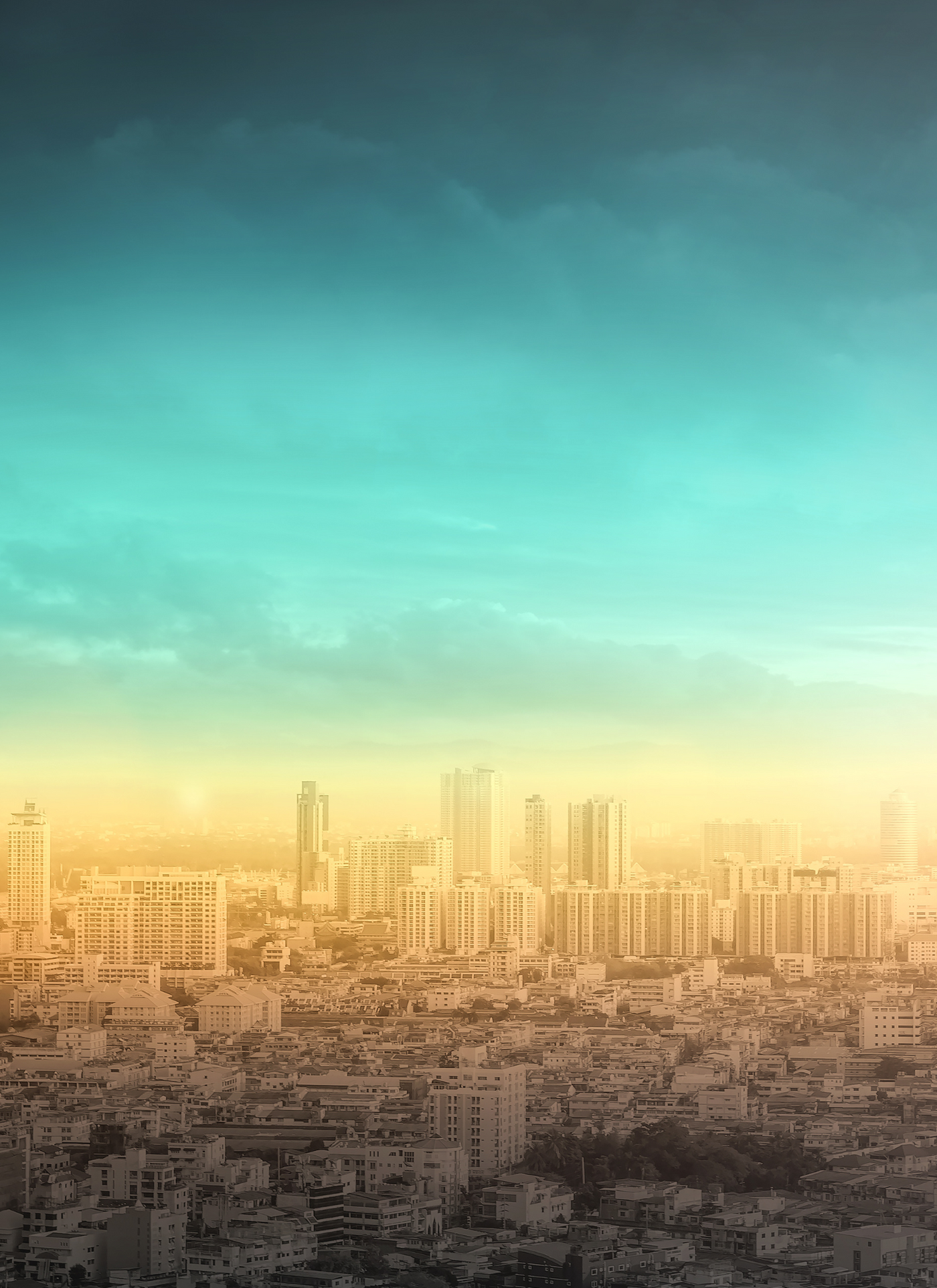 Golden Sunrise Over the City – Paint by Numbers Kit