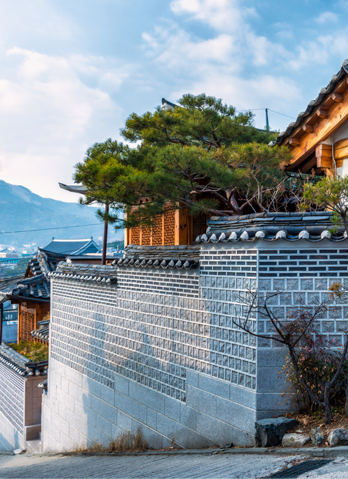 Tranquil Seoul Alley – Hanok Village Paint by Numbers