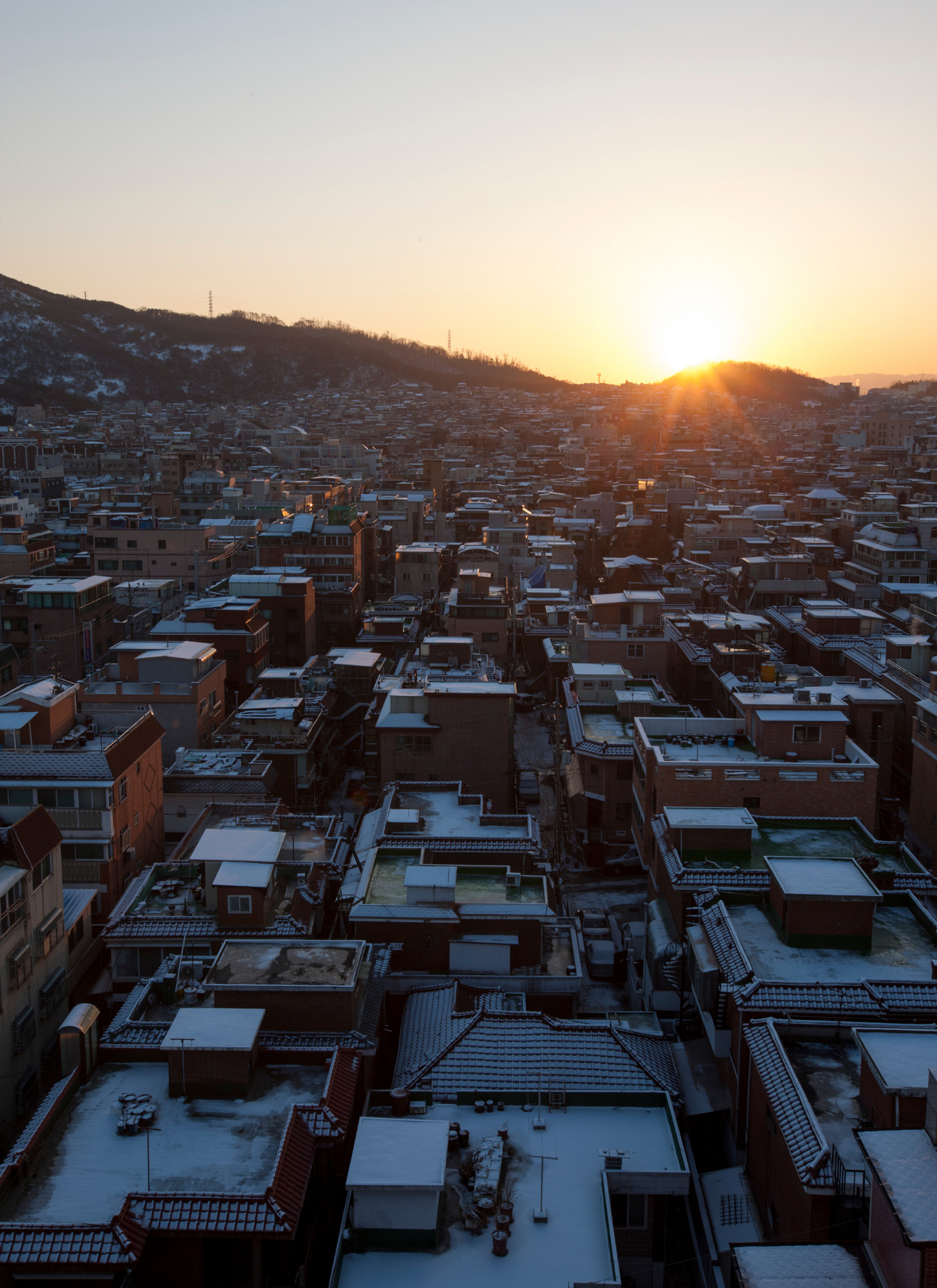 Winter Sunset Over the City – Paint by Numbers Kit