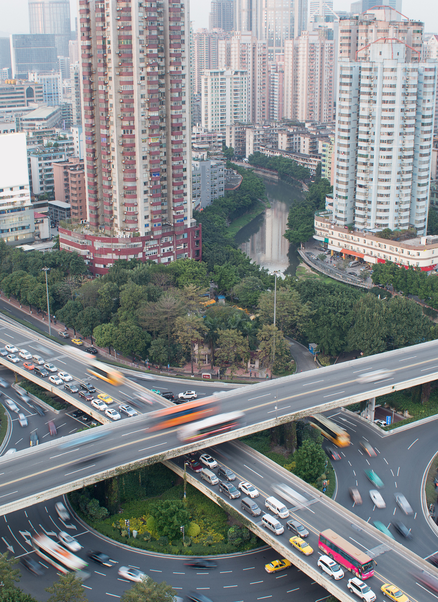 Bustling Skyline Overpass – Paint by Numbers Kit