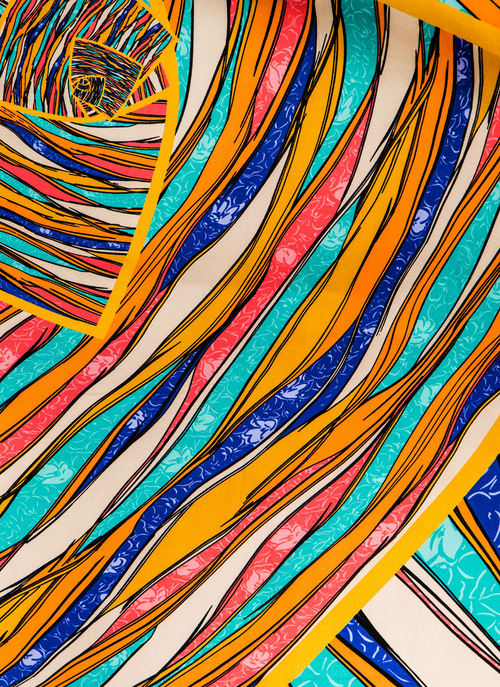 Colorful Waves of Motion – Paint by Numbers