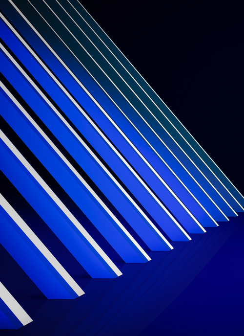 Blue Geometric Flow – Premium Paint by Numbers Kit