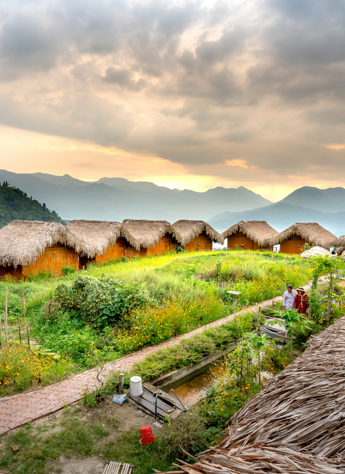 Mountain Village Retreat - Paint by Numbers