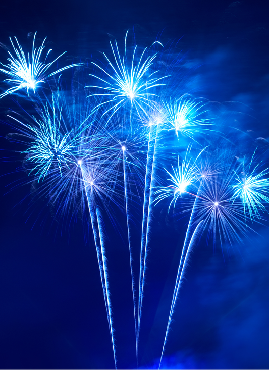 Brilliant Blue Fireworks – Paint by Numbers Kit