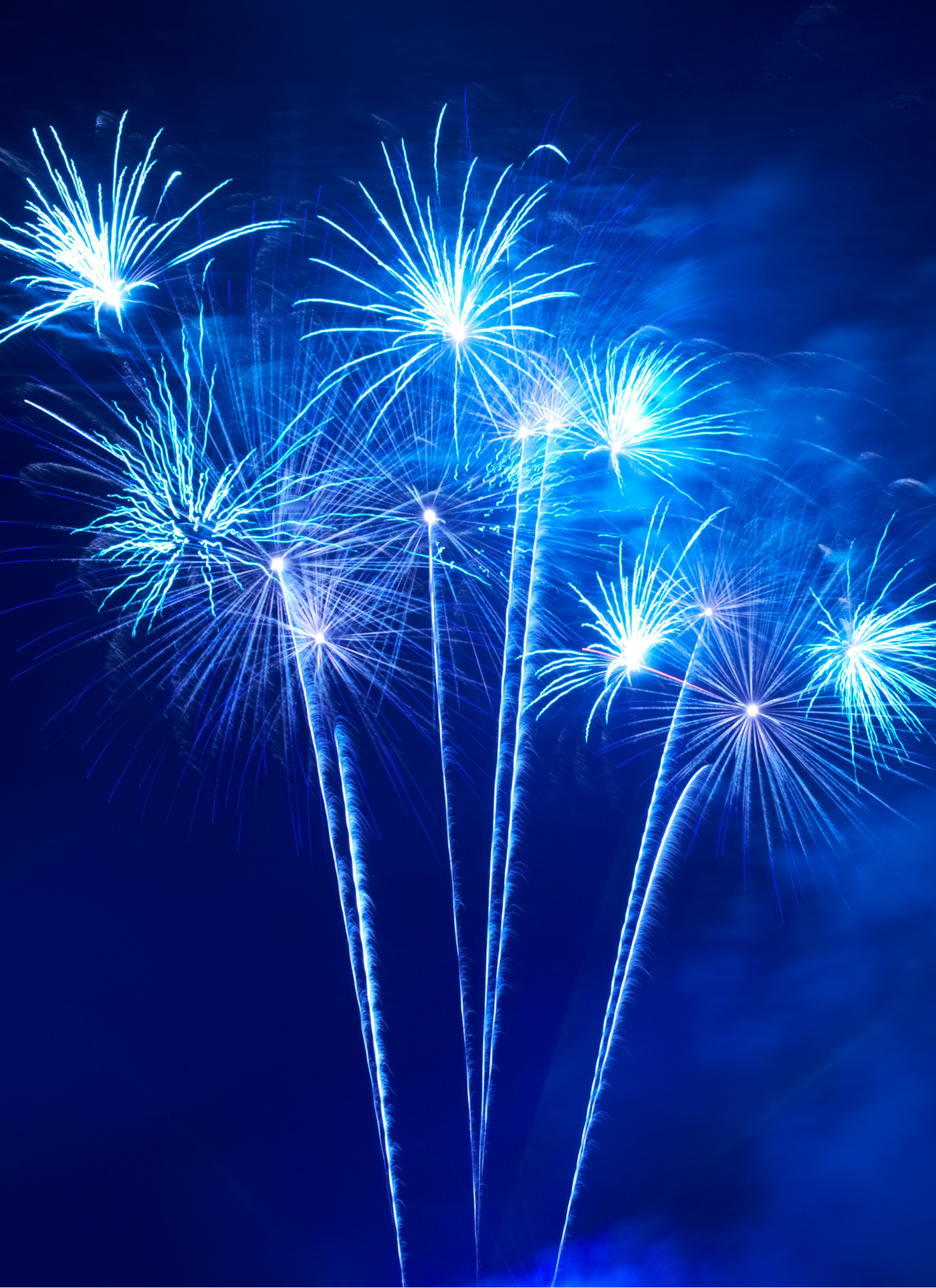 Brilliant Blue Fireworks – Paint by Numbers Kit