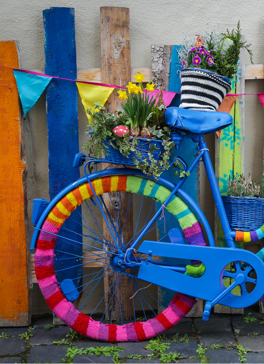 Colorful Bicycle Garden – Paint by Numbers