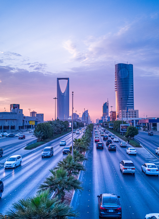 Sunset Drive – Riyadh Cityscape Paint by Numbers