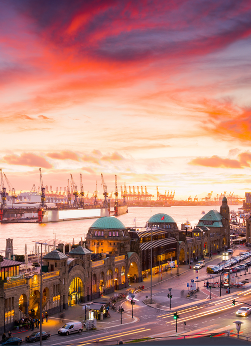 Harbor Glow in Hamburg – Paint by Numbers Kit