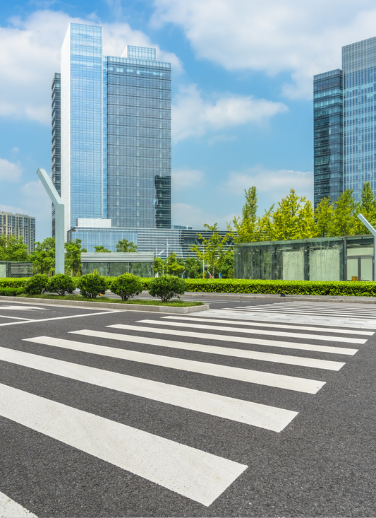 Urban Calm – City Crosswalk Scene