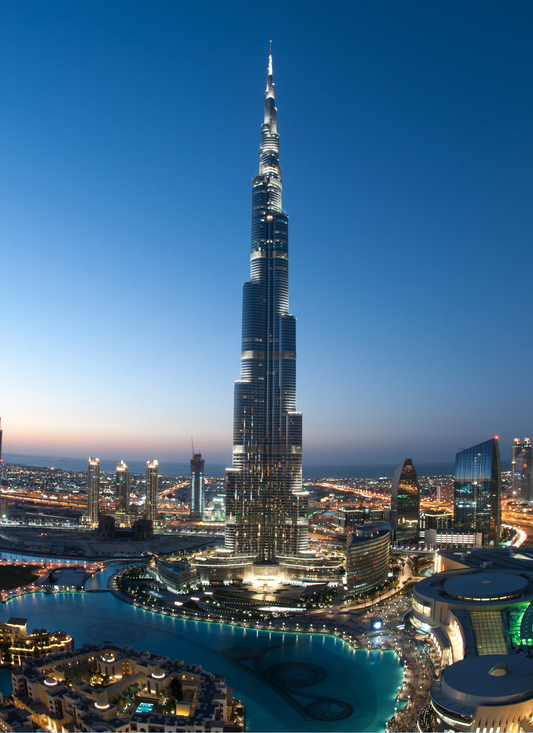 Dubai Skyline at Dusk – Paint by Numbers