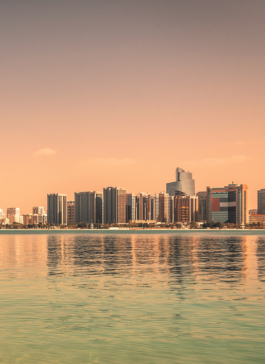 Abu Dhabi Skyline at Sunset - Paint By Numbers Kit