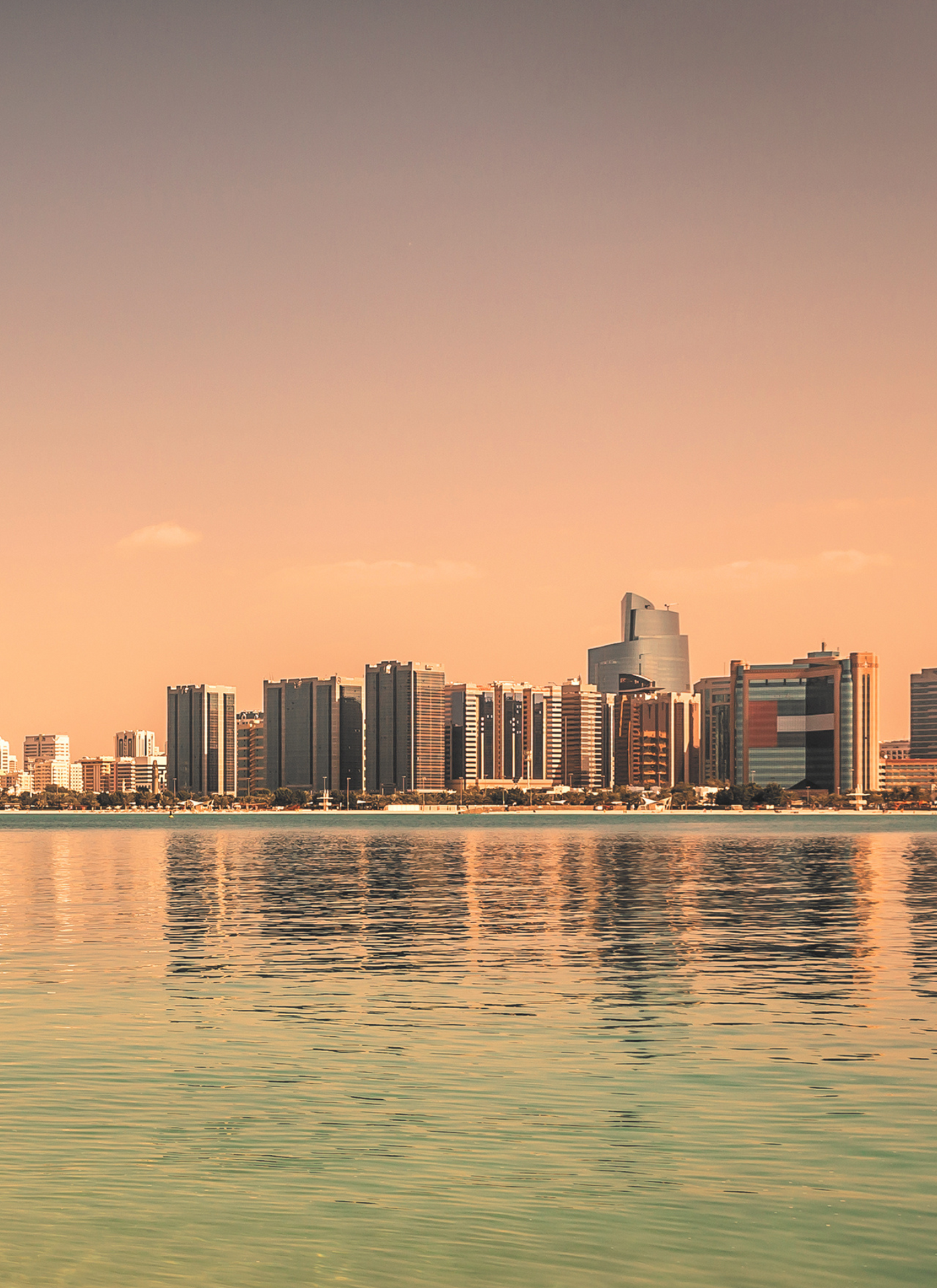 Abu Dhabi Skyline at Sunset - Paint By Numbers Kit