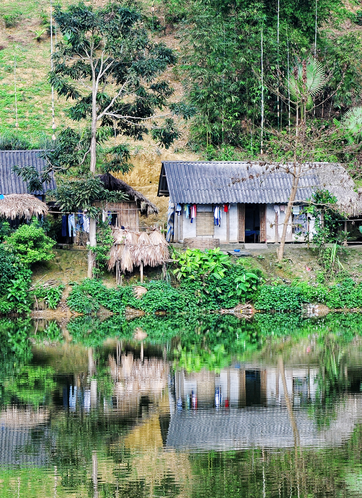 Reflections of the Riverside Village – Paint by Numbers Kit