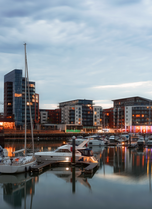 City Marina at Dusk - Paint by Numbers