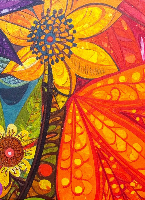 Blooming Vibrance in the Village Garden – Paint by Numbers Kit