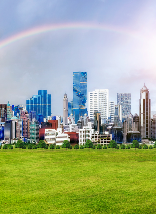 Rainbow Over the Skyline – Paint by Numbers Kit