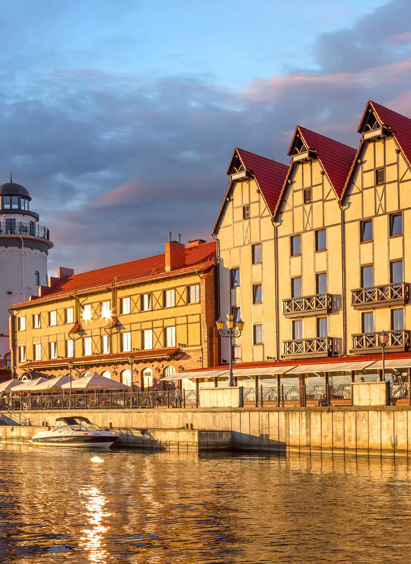 Golden Hour by the Waterfront Town – Paint by Numbers Kit