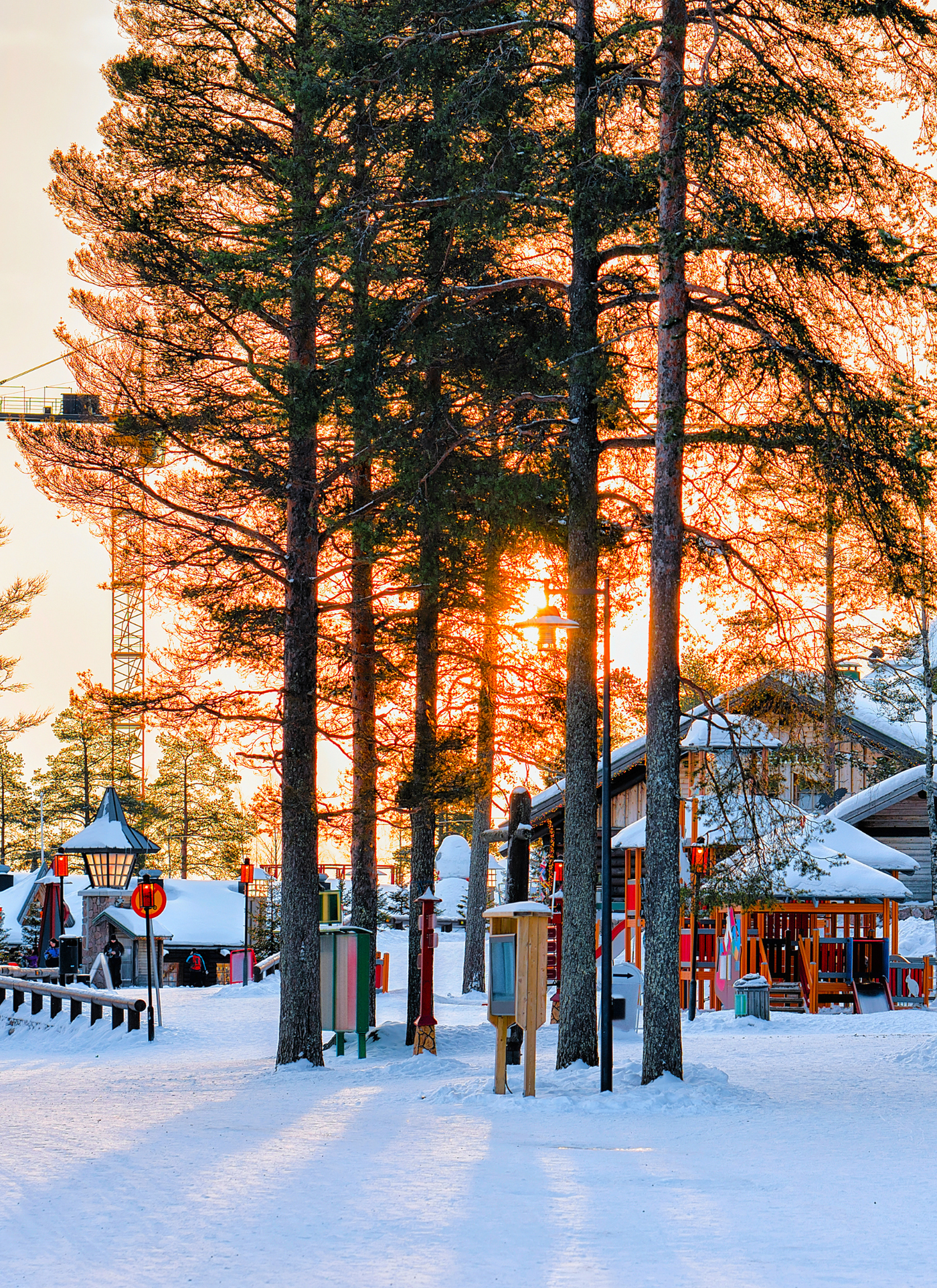 Snowy Village Sunset – Paint by Numbers Kit