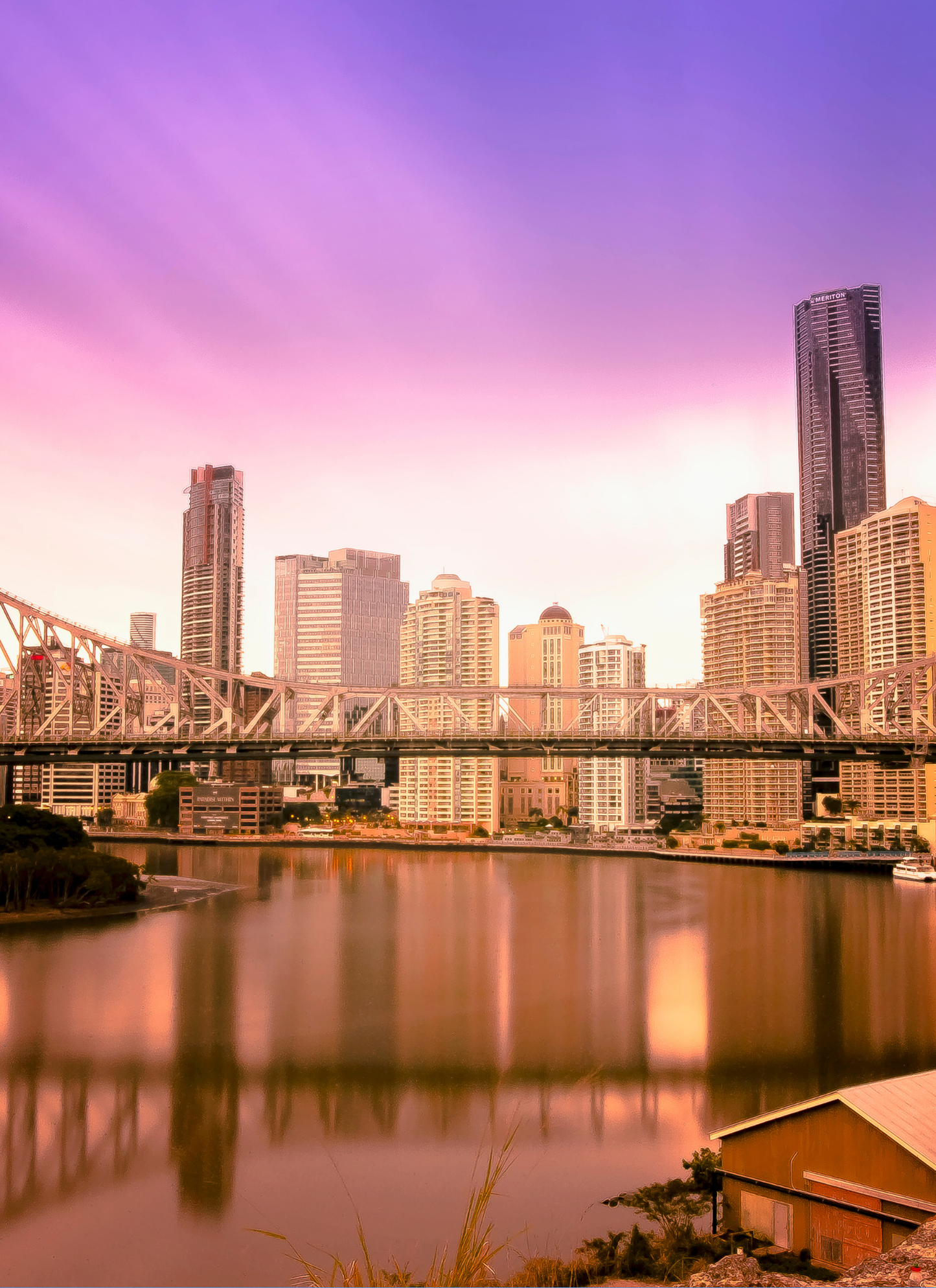 Brisbane Skyline at Sunset – Paint by Numbers Kit