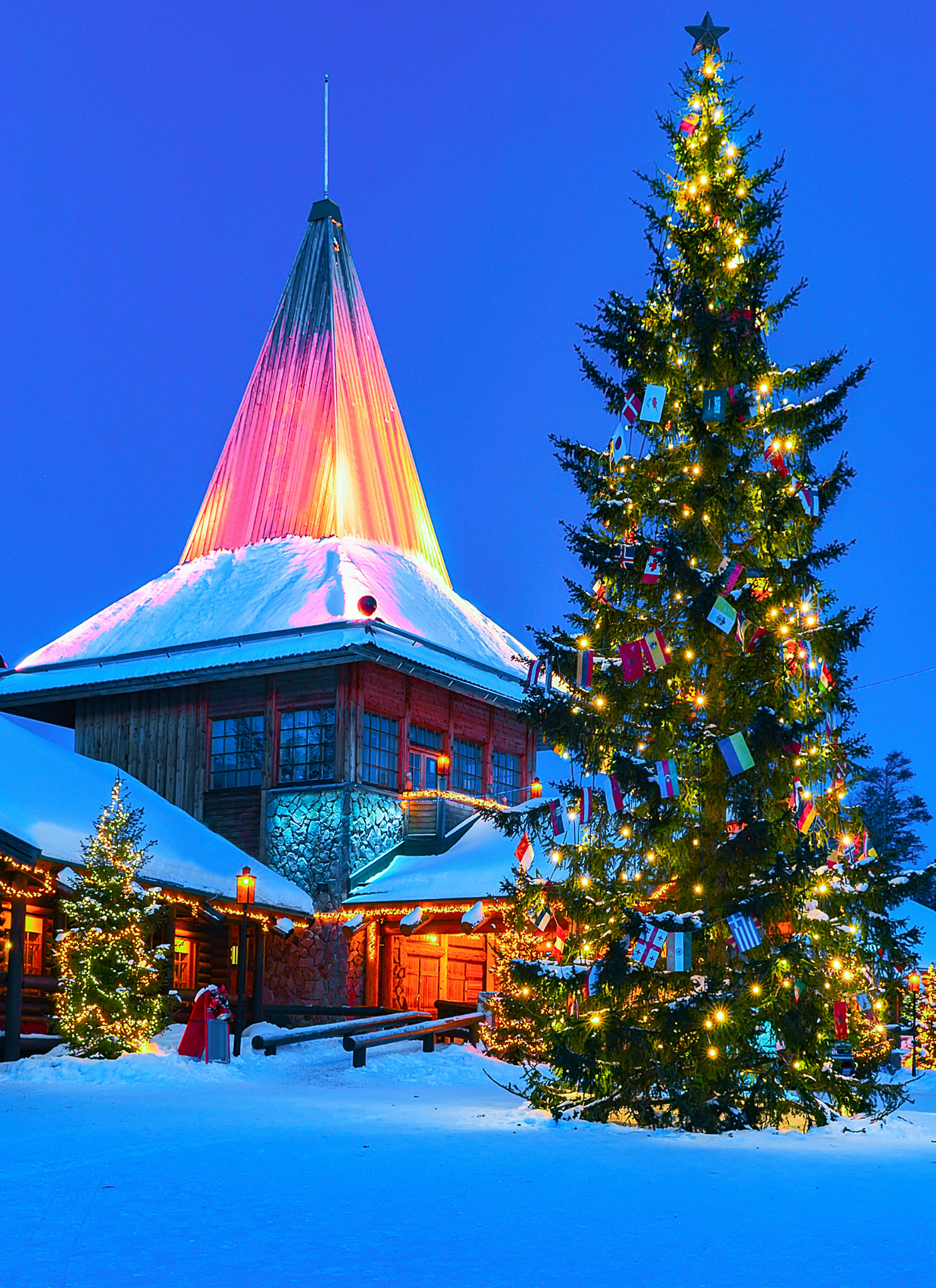 Santa’s Village at Dusk – Paint by Numbers Kit